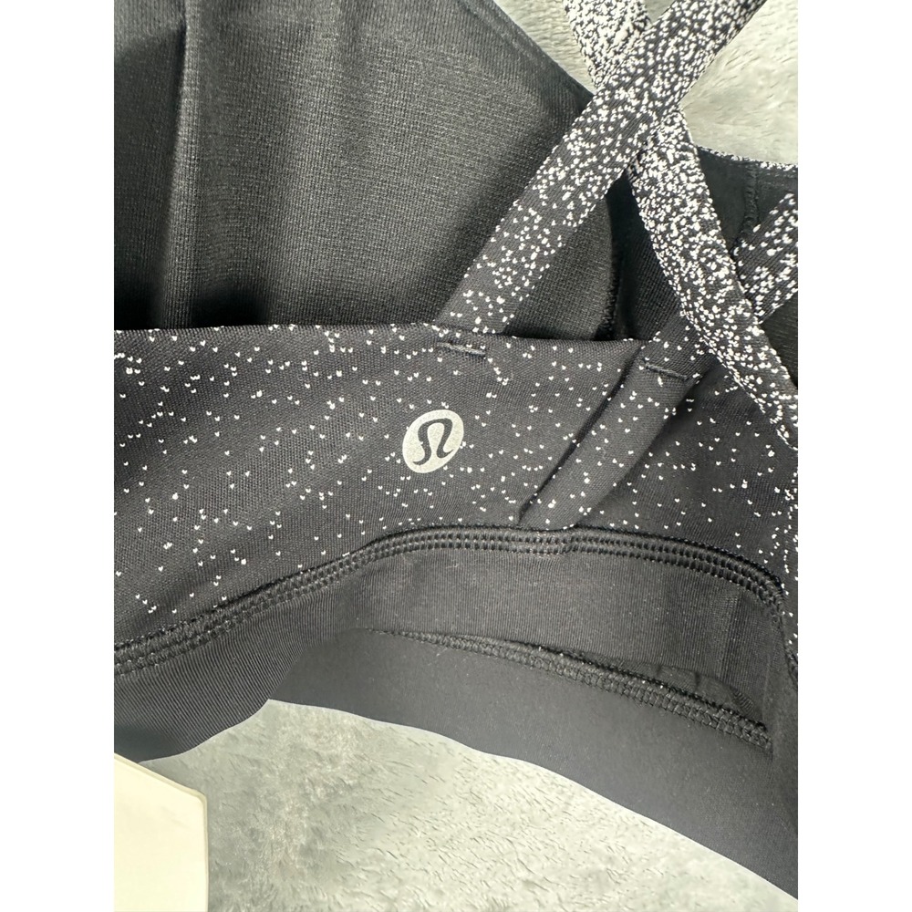 Lululemon Energy Bra Ice Pixie Black White Ombre Speckled LW2AN7S Size 4 NWT - Picture 7 of 7